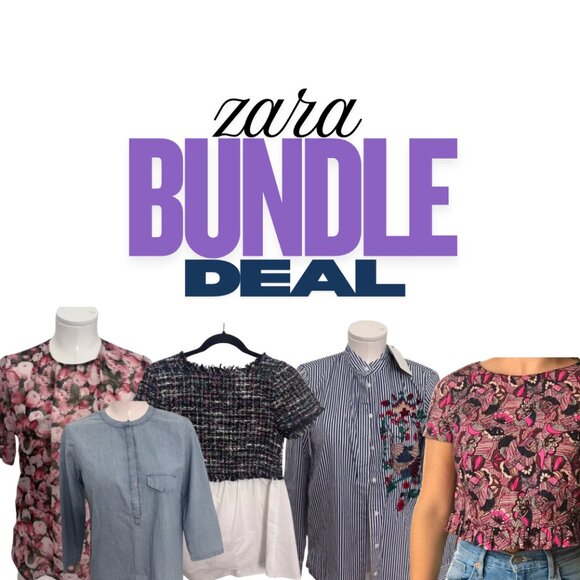 Zara Bundle of 5 Tops - All Size XS - Picture 1 of 14